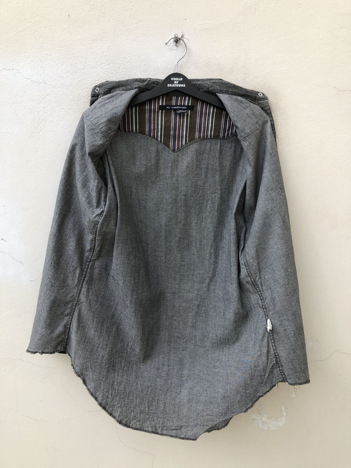 Vintage Ply Formeworks Japan Navajo Distressed Denim Western Shirt Size US L / EU 52-54 / 3 - 16 Thumbnail