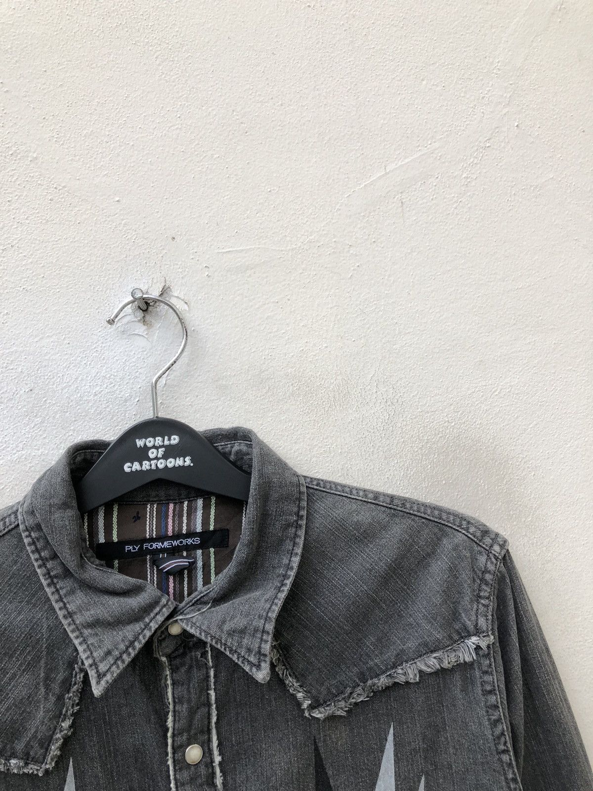 Vintage Ply Formeworks Japan Navajo Distressed Denim Western Shirt Size US L / EU 52-54 / 3 - 4 Thumbnail