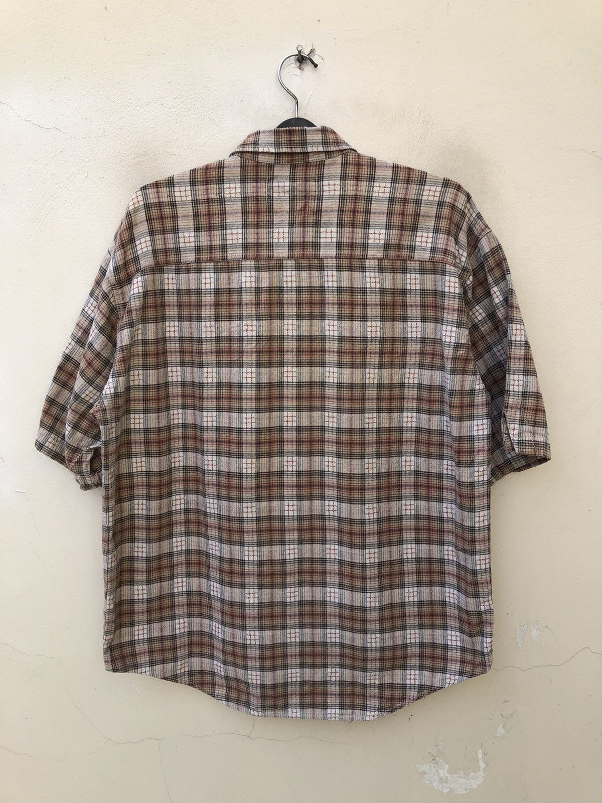 Levi's VTG 90s Levi’s Checks Short Sleeve Oversized Flannel Shirt Size US L / EU 52-54 / 3 - 11 Thumbnail