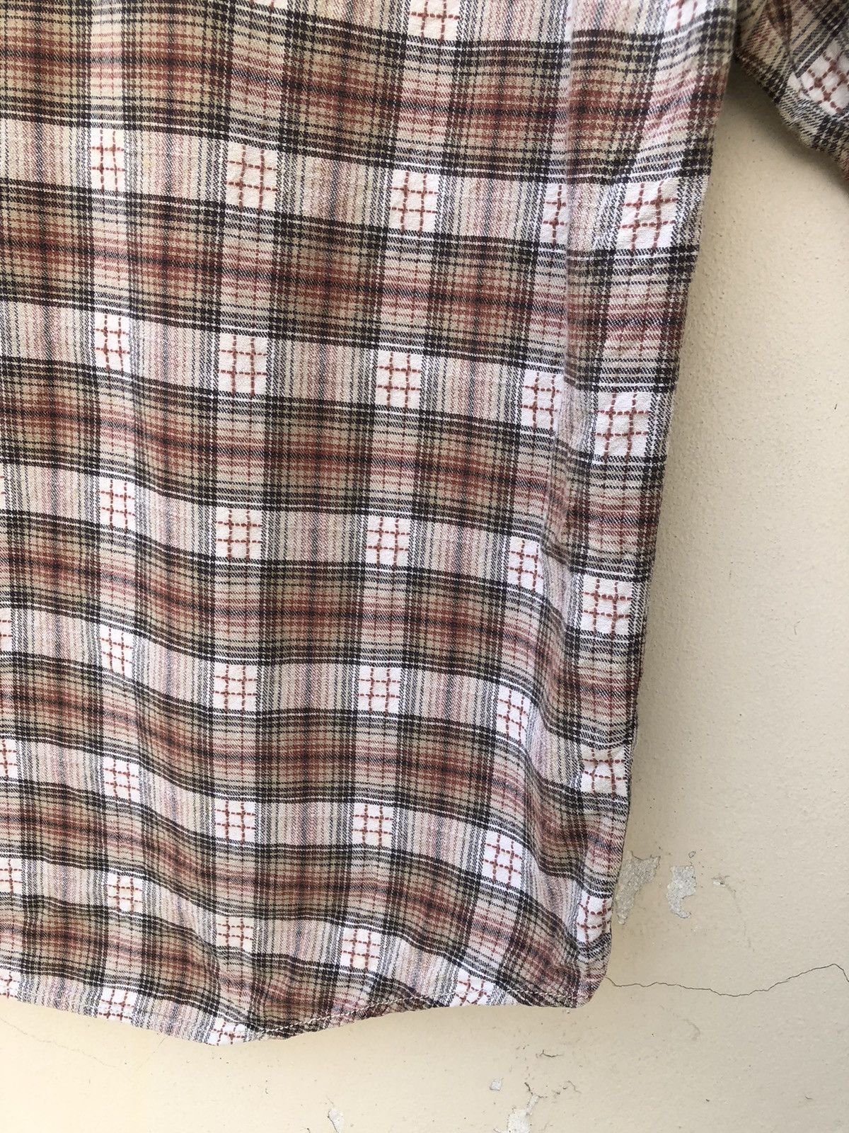 Levi's VTG 90s Levi’s Checks Short Sleeve Oversized Flannel Shirt Size US L / EU 52-54 / 3 - 13 Thumbnail