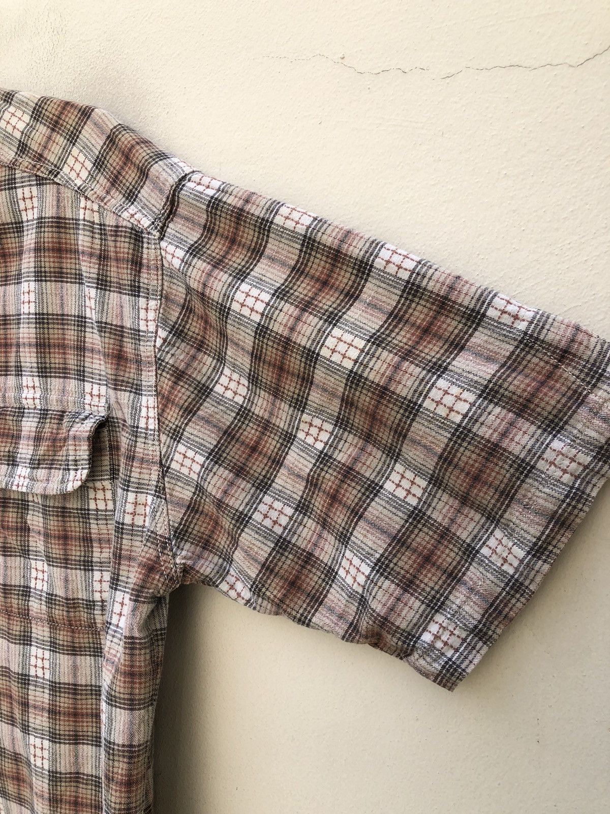 Levi's VTG 90s Levi’s Checks Short Sleeve Oversized Flannel Shirt Size US L / EU 52-54 / 3 - 7 Thumbnail