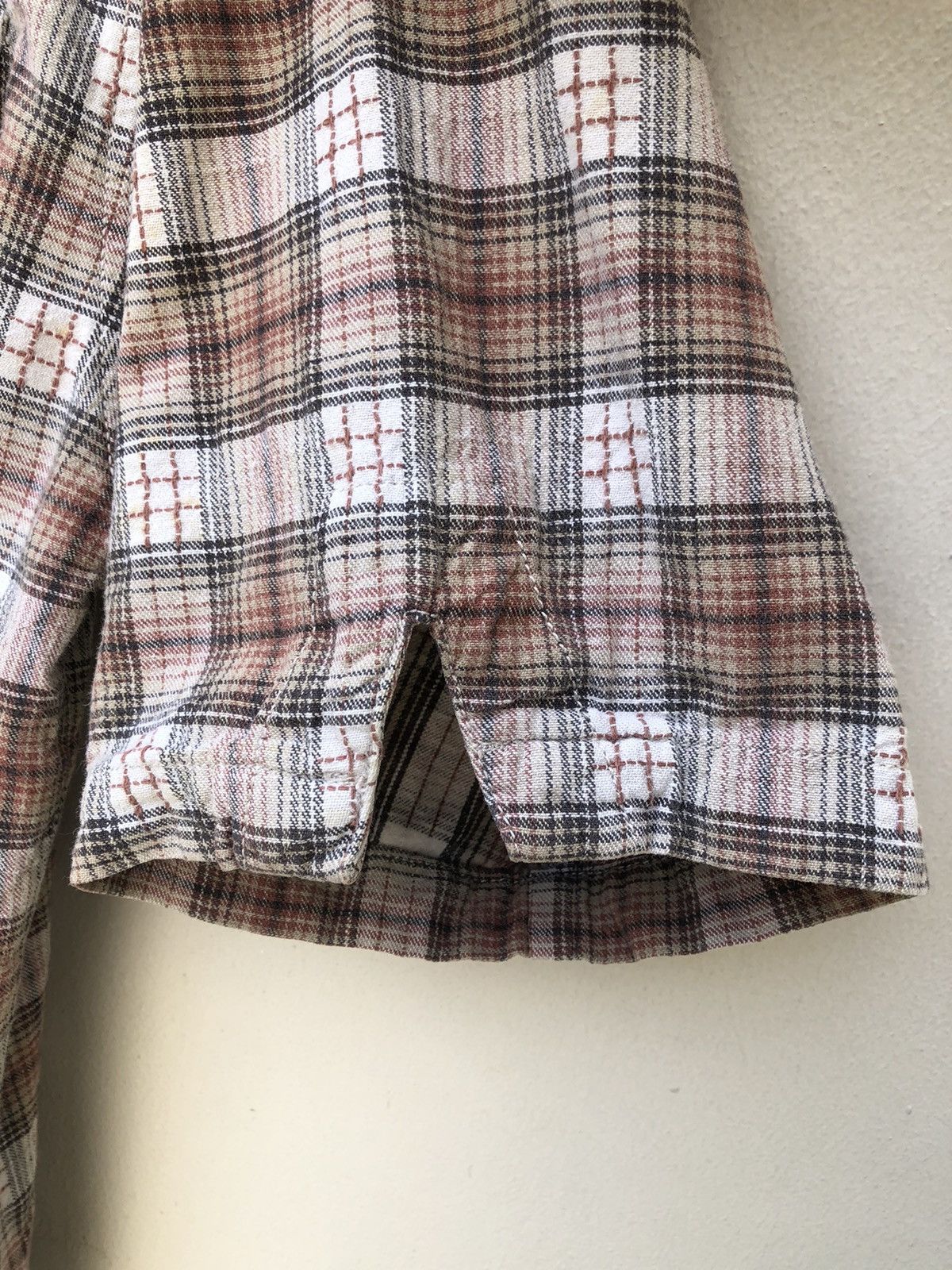 Levi's VTG 90s Levi’s Checks Short Sleeve Oversized Flannel Shirt Size US L / EU 52-54 / 3 - 8 Thumbnail