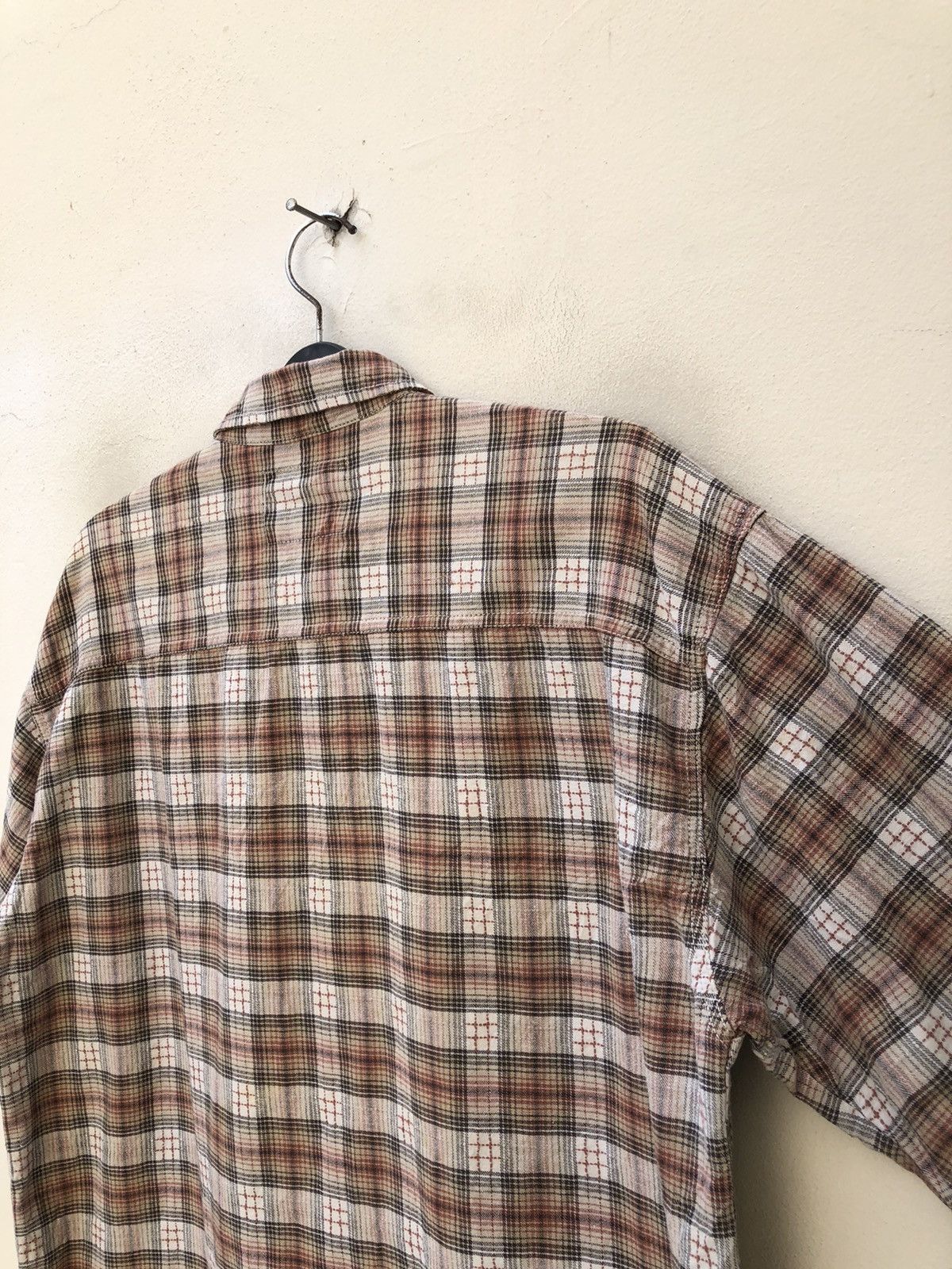 Levi's VTG 90s Levi’s Checks Short Sleeve Oversized Flannel Shirt Size US L / EU 52-54 / 3 - 12 Thumbnail
