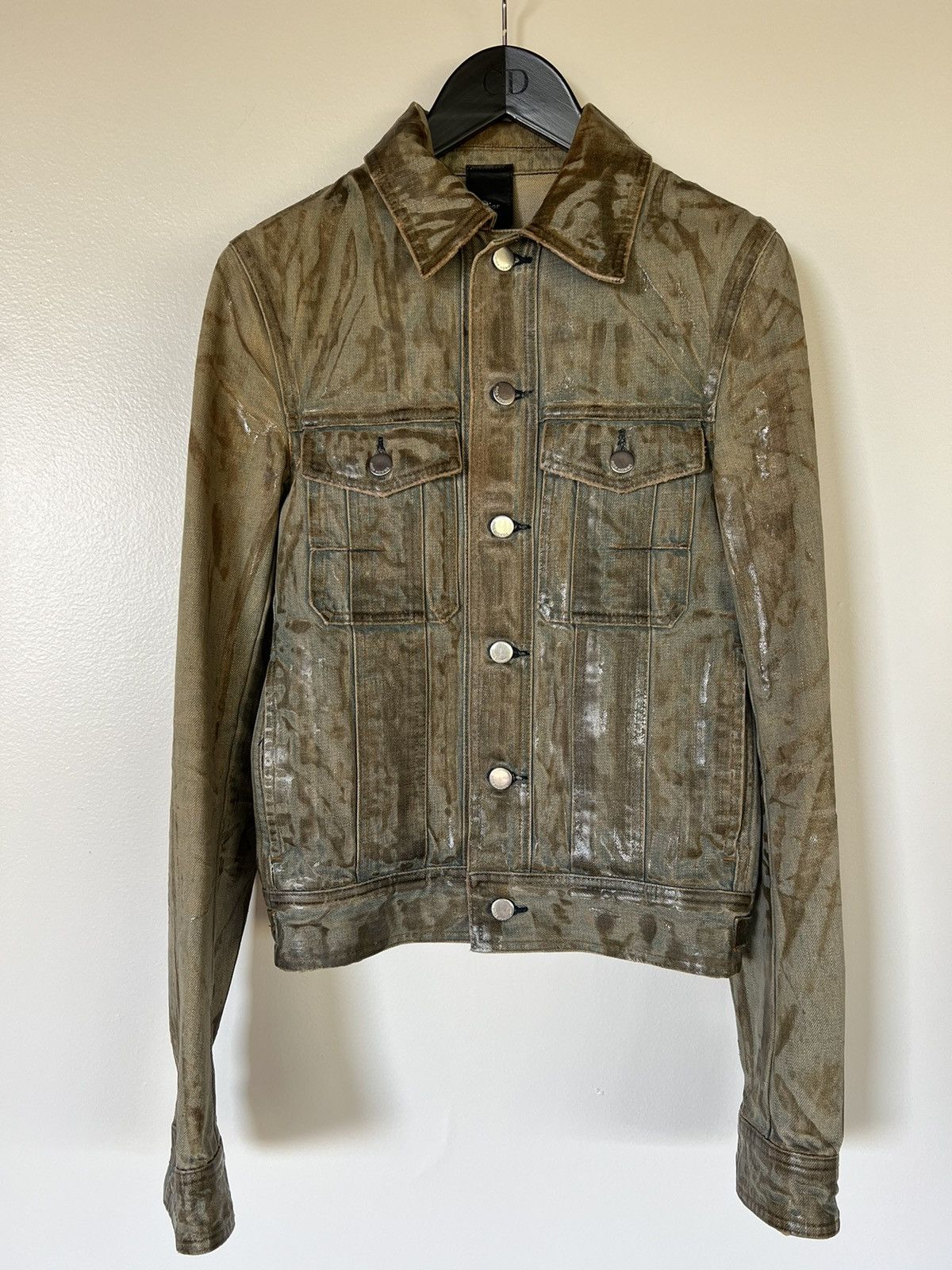 Dior × Hedi Slimane DIOR HOMME SS04 STRIP 'BLEU CLAIR' WAXED DENIM