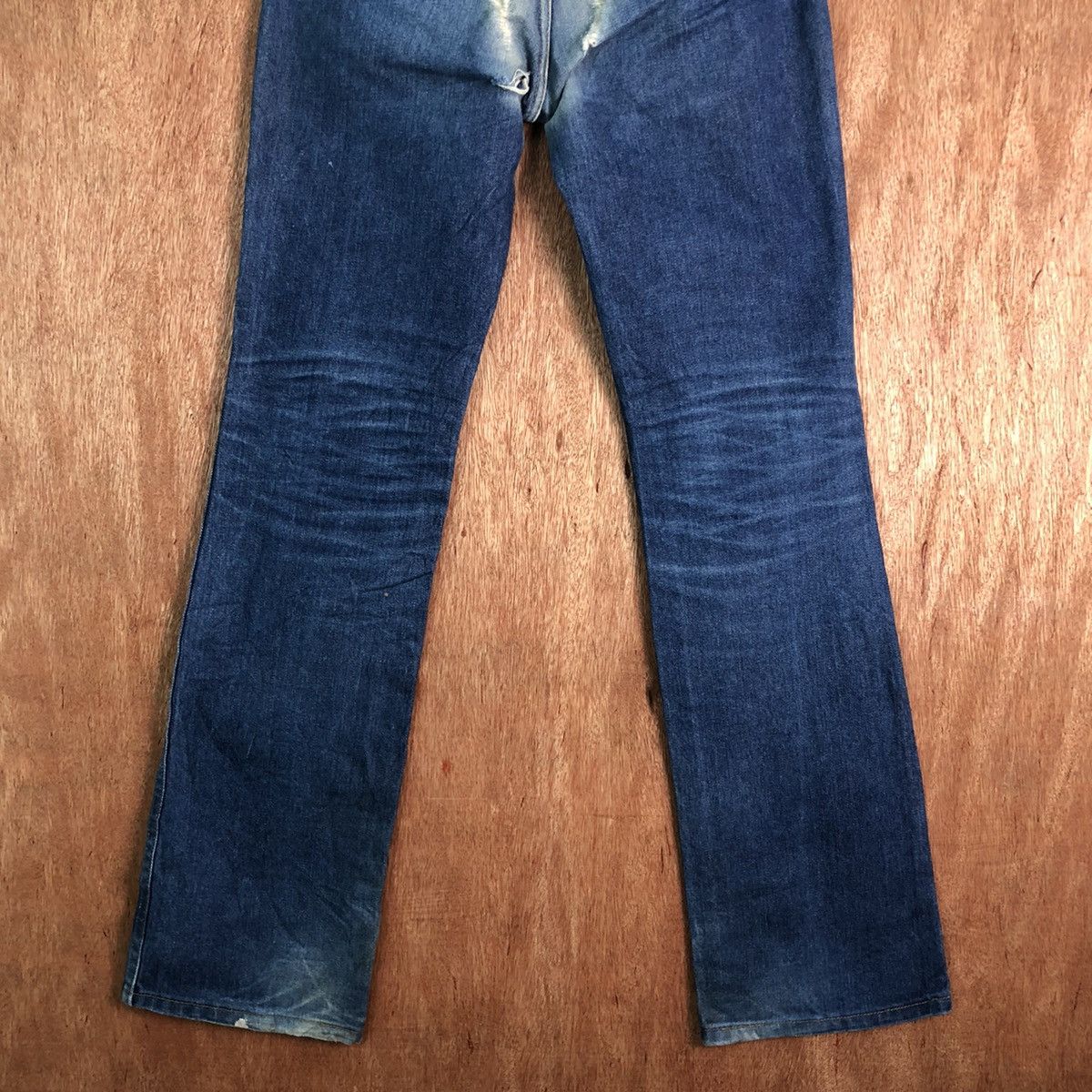 Vintage DLL Wrangler Blue distressed Denim Jeans Pants #200 Size US 30 / EU 46 - 8 Thumbnail