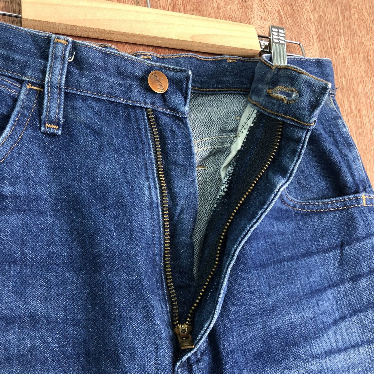 Vintage DLL Wrangler Blue distressed Denim Jeans Pants #200 Size US 30 / EU 46 - 5 Thumbnail