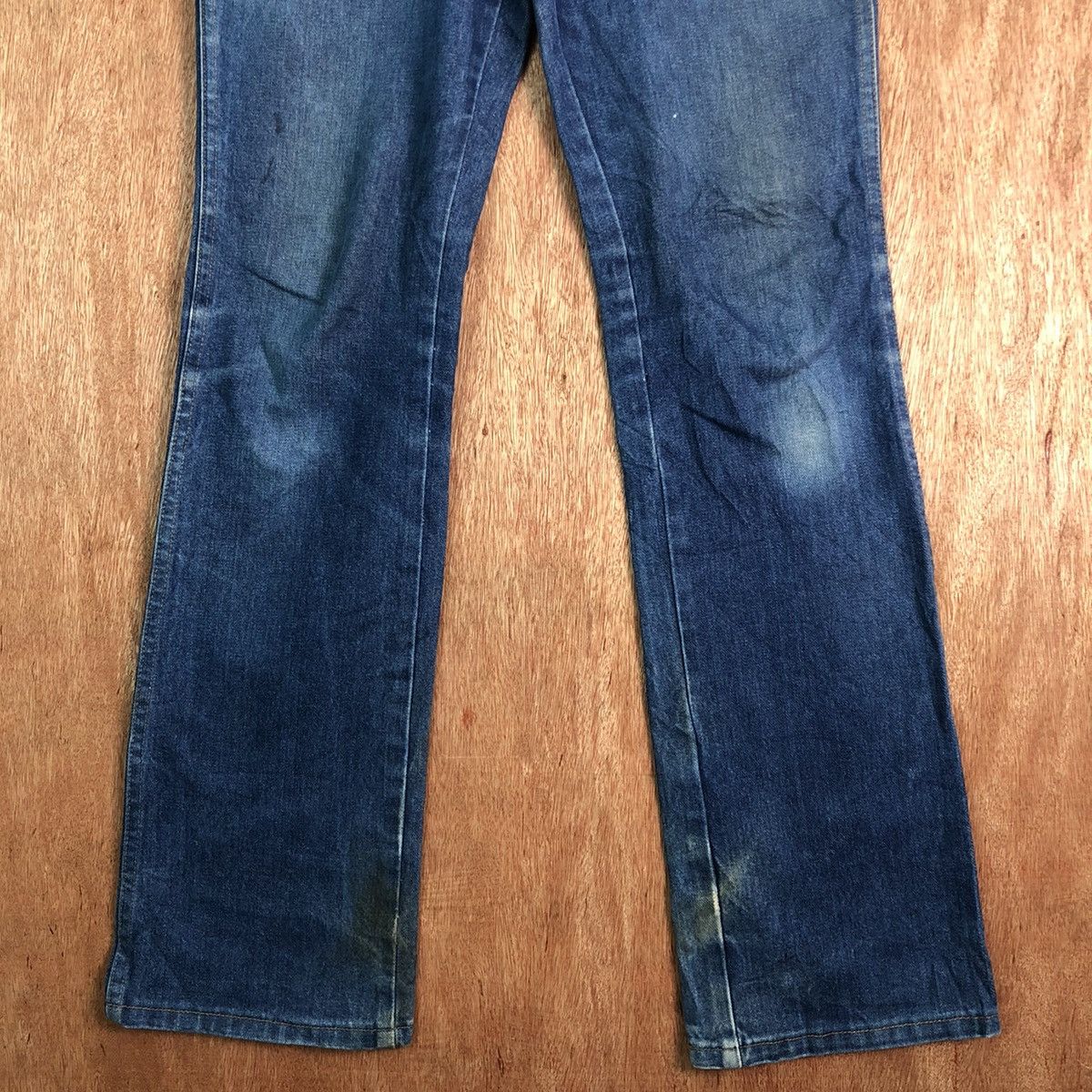 Vintage DLL Wrangler Blue distressed Denim Jeans Pants #200 Size US 30 / EU 46 - 3 Thumbnail