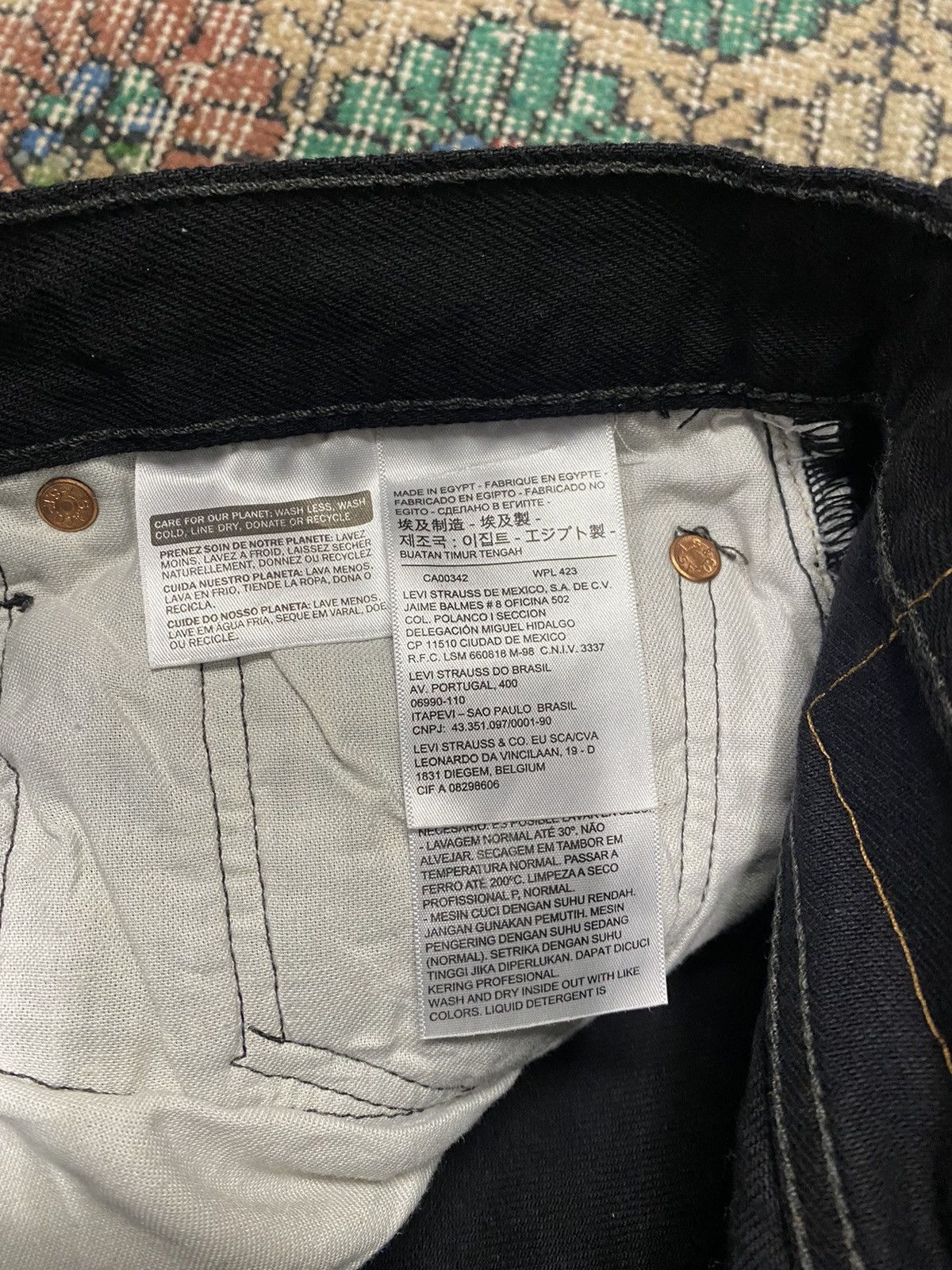 Warren Lotas Warren Lotas Levis 501 Logo Barbed Wire Black Denim Jeans Size US 32 / EU 48 - 5 Thumbnail