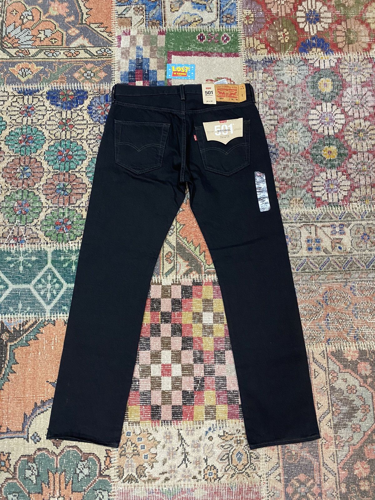 Warren Lotas Warren Lotas Levis 501 Logo Barbed Wire Black Denim Jeans Size US 32 / EU 48 - 7 Thumbnail