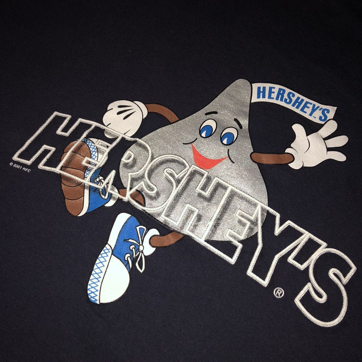 Chocolate Vintage 00s Hershey Kisses Chocolate Graphic Logo Tee Promo Size US XXL / EU 58 / 5 - 4 Thumbnail