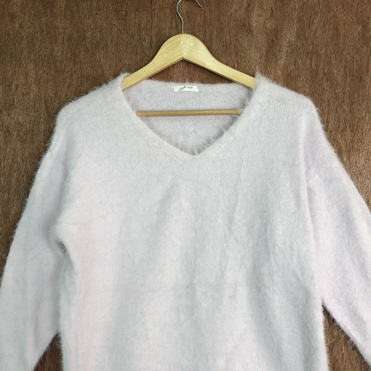 Homespun Knitwear DLL Glacier Light Pink Mohair Shag Shaggy Knitwear #c433 Size M / US 6-8 / IT 42-44 - 2 Thumbnail