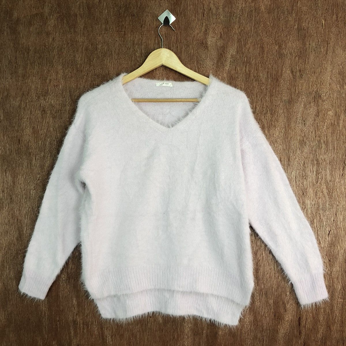 Homespun Knitwear DLL Glacier Light Pink Mohair Shag Shaggy Knitwear #c433 Size M / US 6-8 / IT 42-44 - 3 Thumbnail