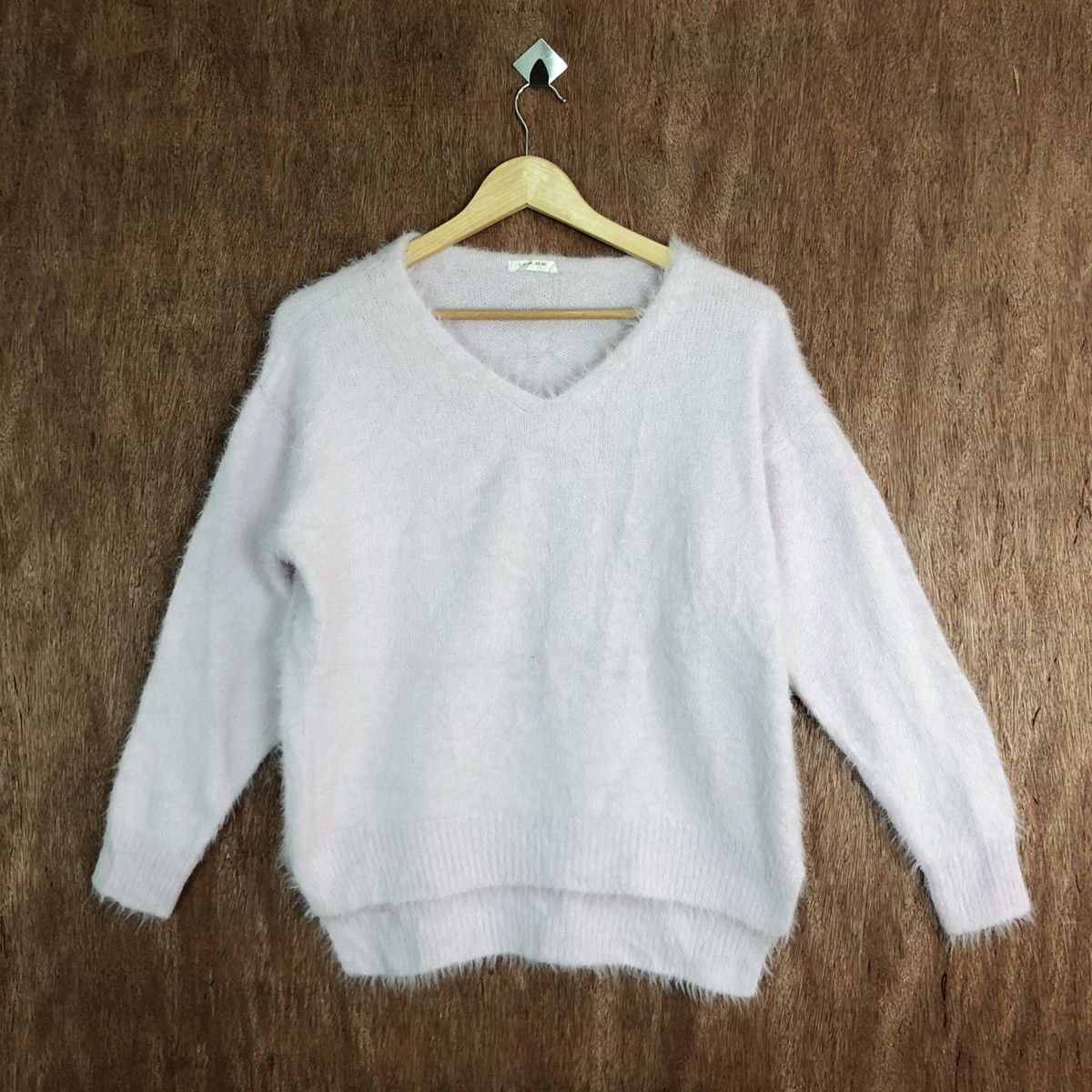 Homespun Knitwear DLL Glacier Light Pink Mohair Shag Shaggy Knitwear #c433 Size M / US 6-8 / IT 42-44 - 1 Thumbnail