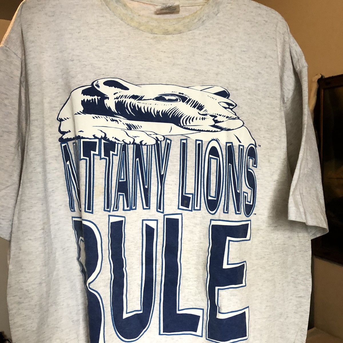 Vintage Vintage 90s Penn St Nittany Lions Rule Graphic Tee Majestic Size US XXL / EU 58 / 5 - 10 Thumbnail