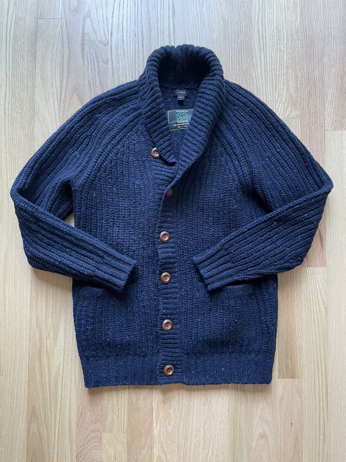 J.CREW×Kilcarra Donegal Shawl Sweater XS - rentrastockholm.se
