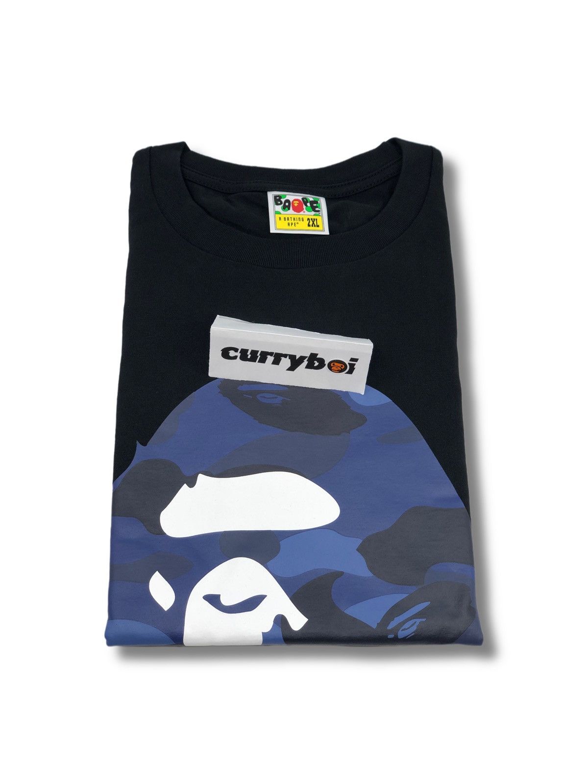 Bape BAPE Color Camo Big Ape Head T-Shirt Black/Navy Size US XXL / EU 58 / 5 - 4 Thumbnail