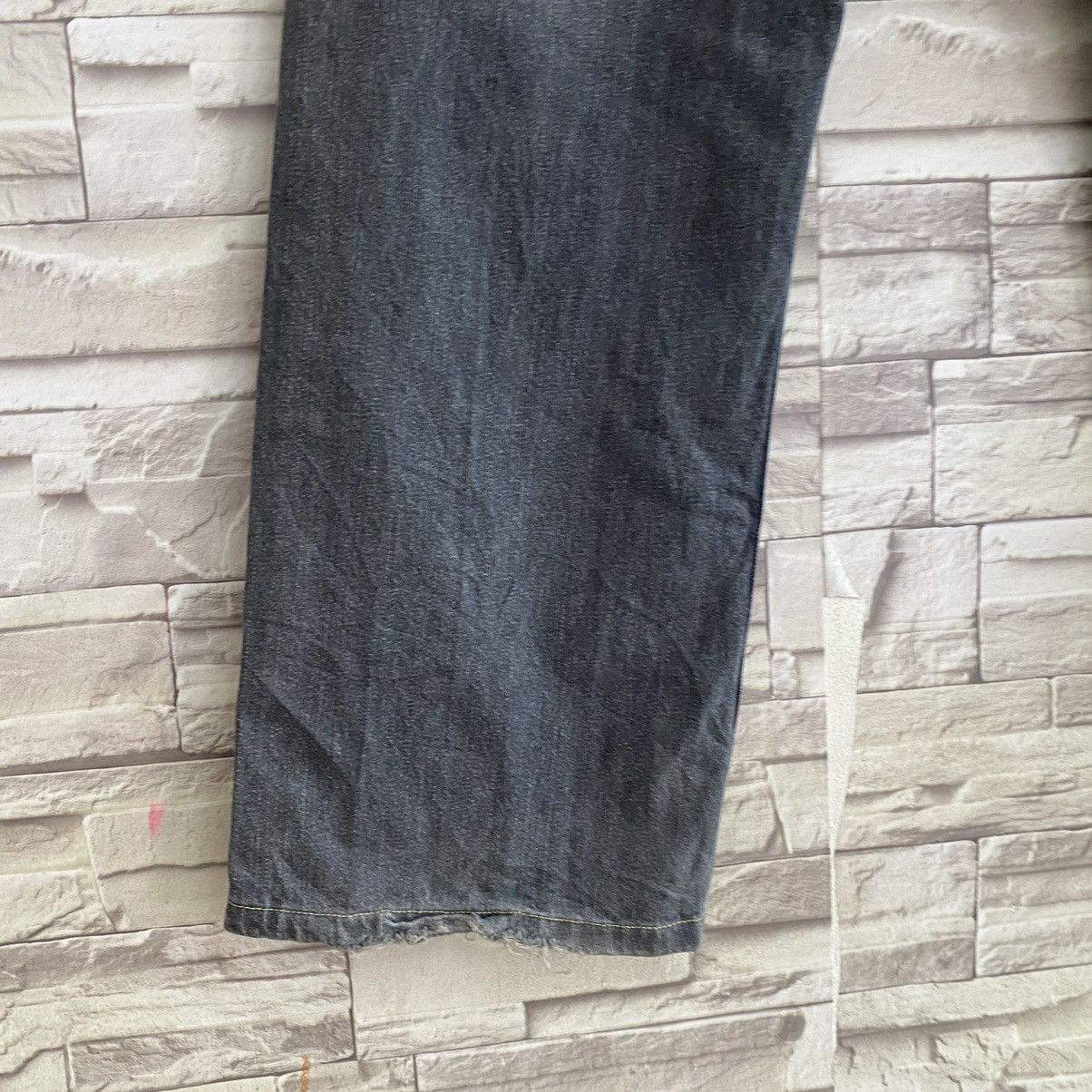 Karakuri Tamashii Japanese Traditional Denim Embroidery Fish Koi Cropped Jeans Size US 36 / EU 52 - 12 Thumbnail