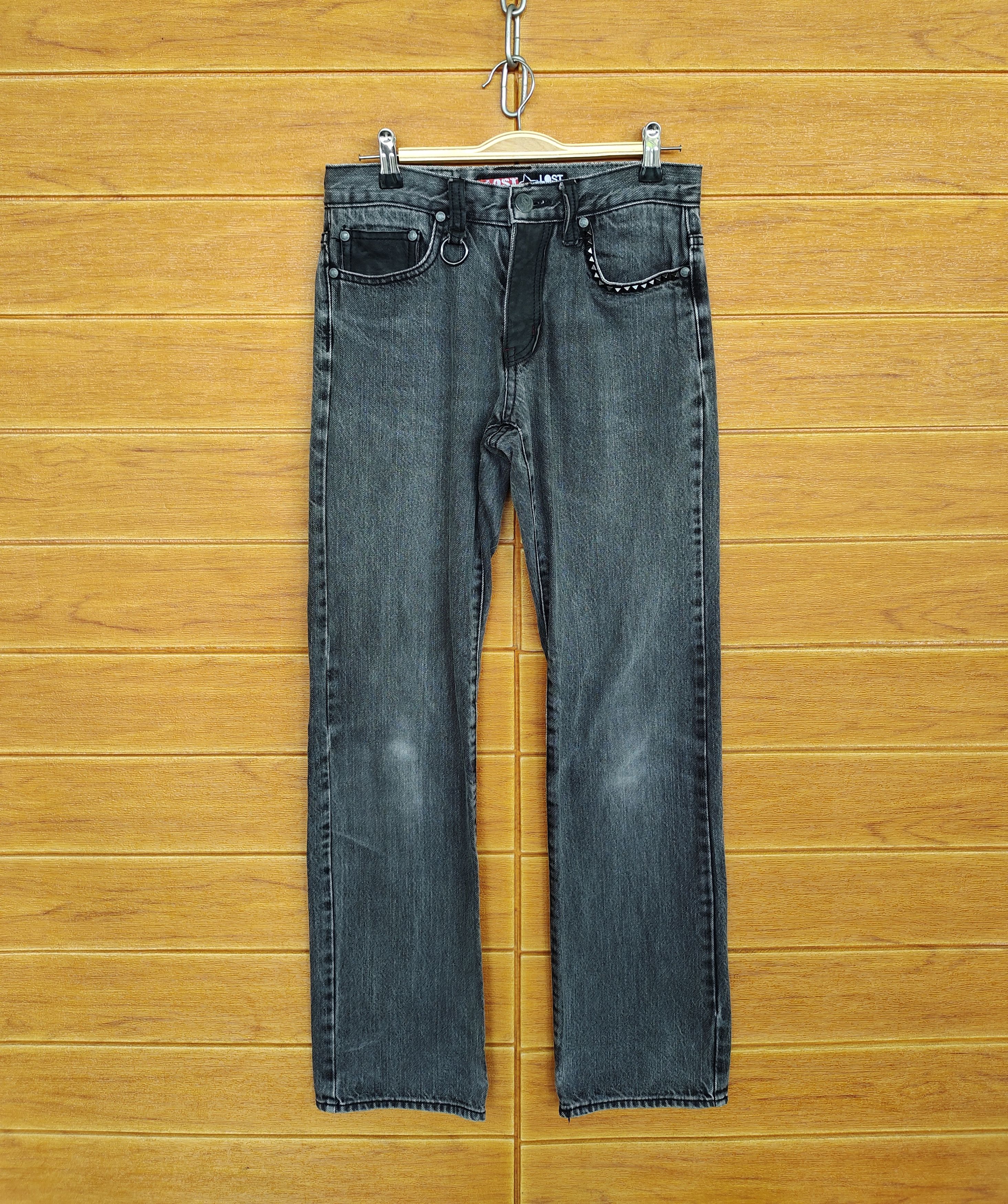 Vintage Lost Enterprises Back Pocket Logo Straight Cut Denim Jeans Size US 29 - 2 Thumbnail