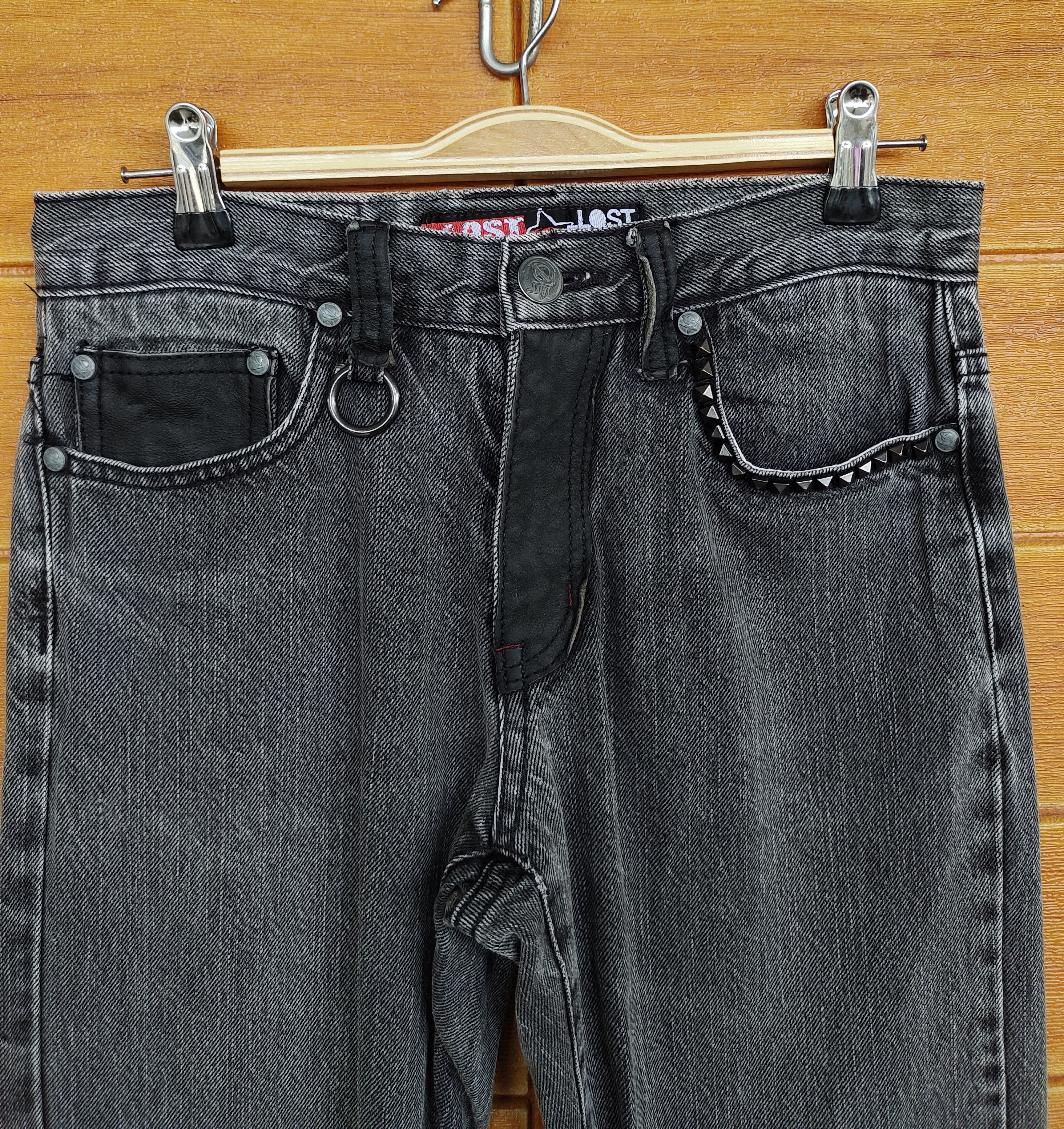 Vintage Lost Enterprises Back Pocket Logo Straight Cut Denim Jeans Size US 29 - 3 Thumbnail
