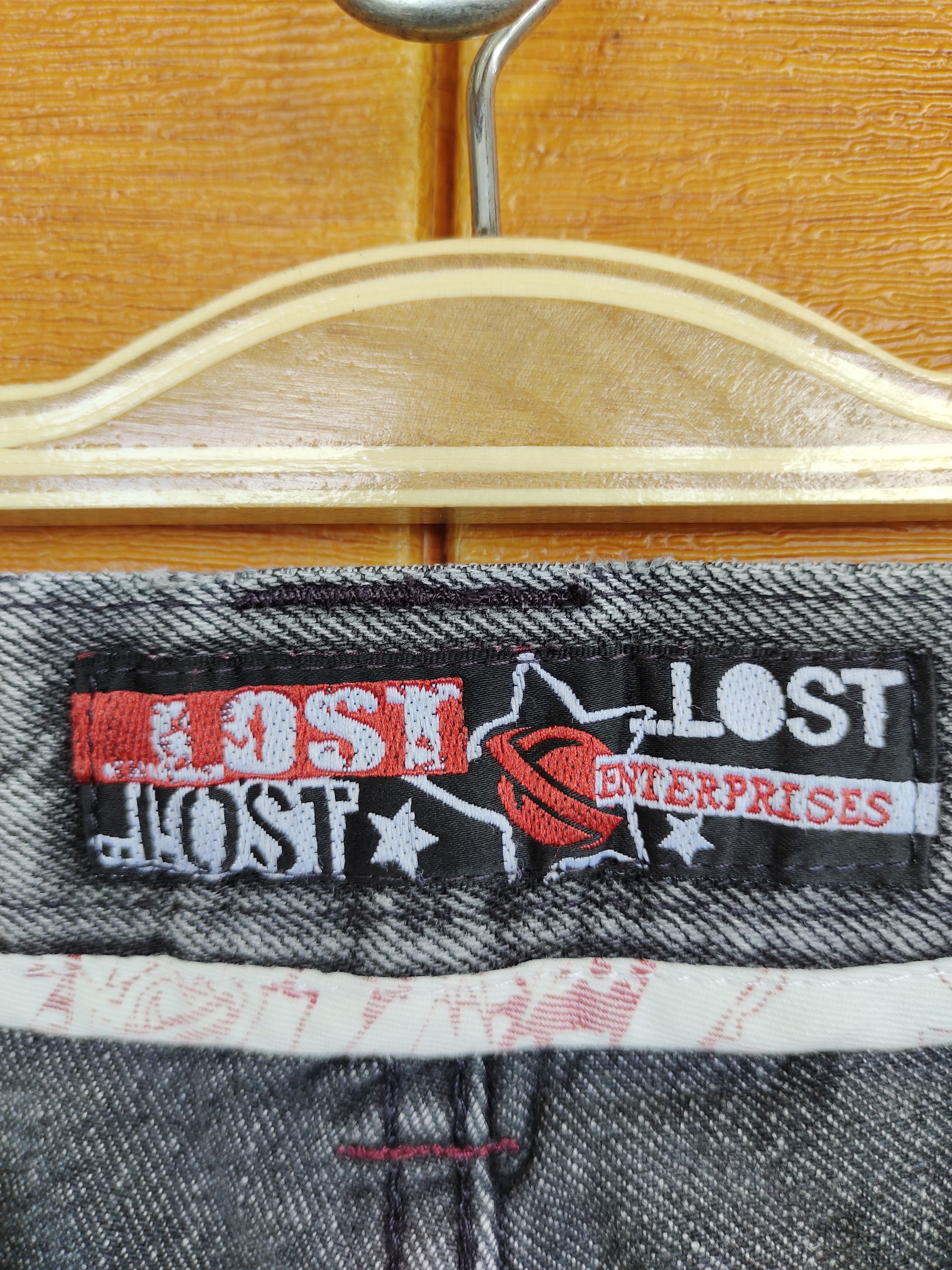 Vintage Lost Enterprises Back Pocket Logo Straight Cut Denim Jeans Size US 29 - 18 Thumbnail