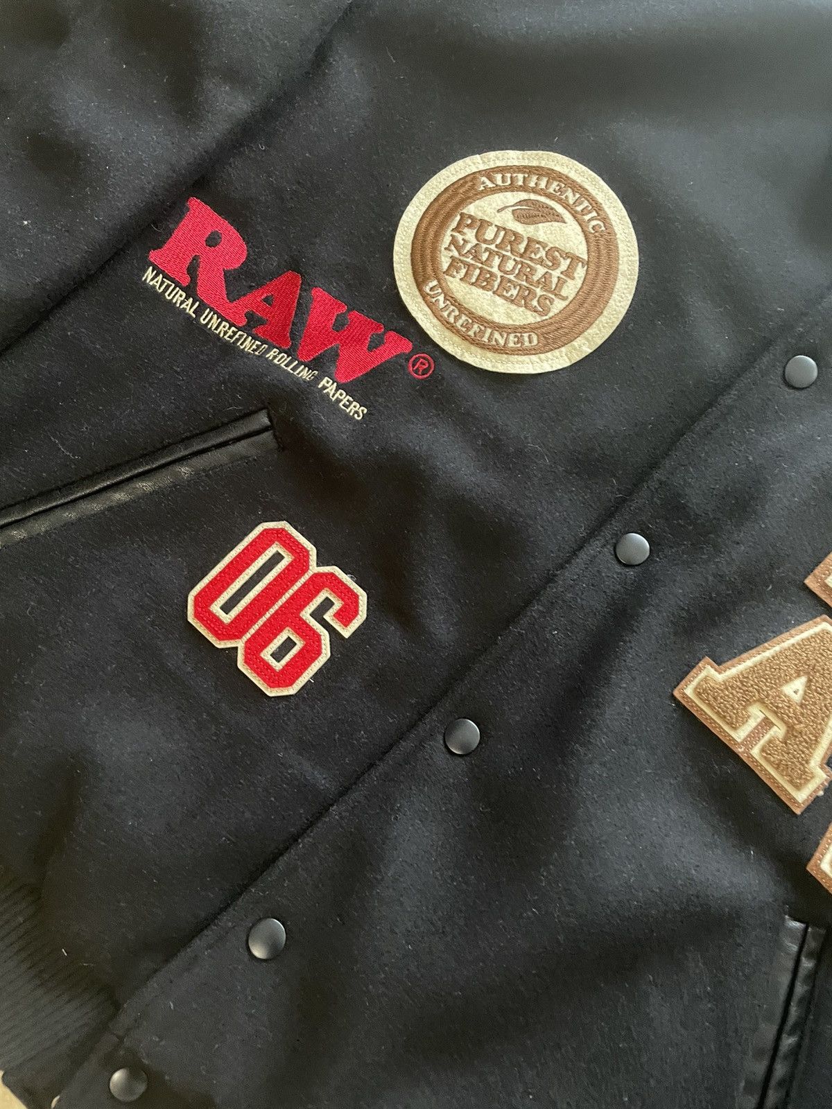 Japanese Brand Interbreed x RAW varsity jacket L | Grailed