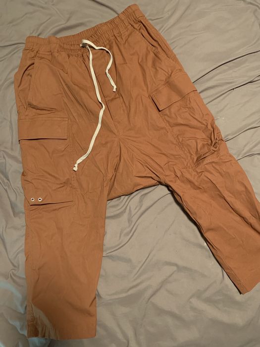 Rick Owens 19 Larry Cropped Cargo Pants in Rust Sz 50 | Grailed