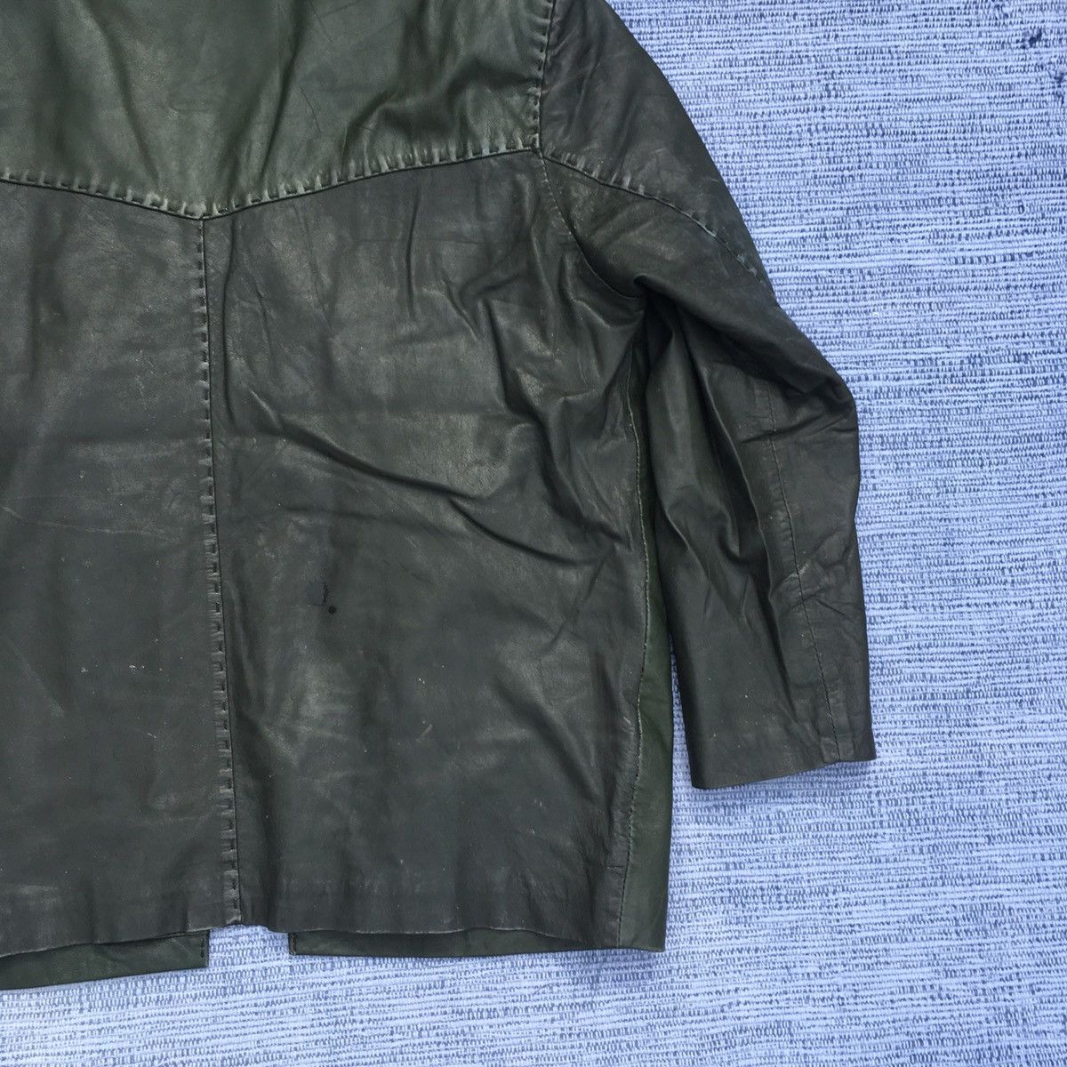 Vintage 80s fiker leather craft jacket Size US XL / EU 56 / 4 - 10 Thumbnail
