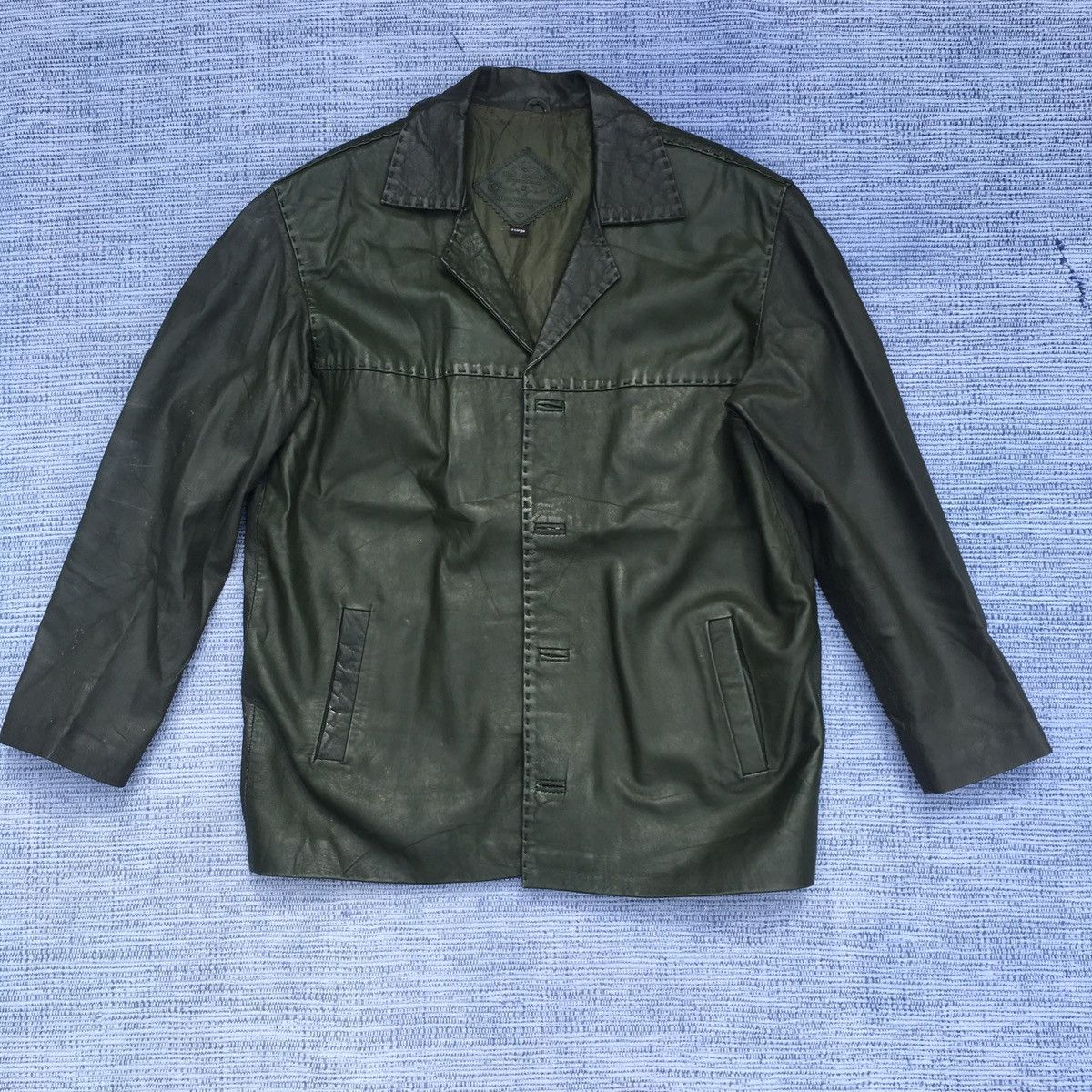 Vintage 80s fiker leather craft jacket Size US XL / EU 56 / 4 - 1 Thumbnail