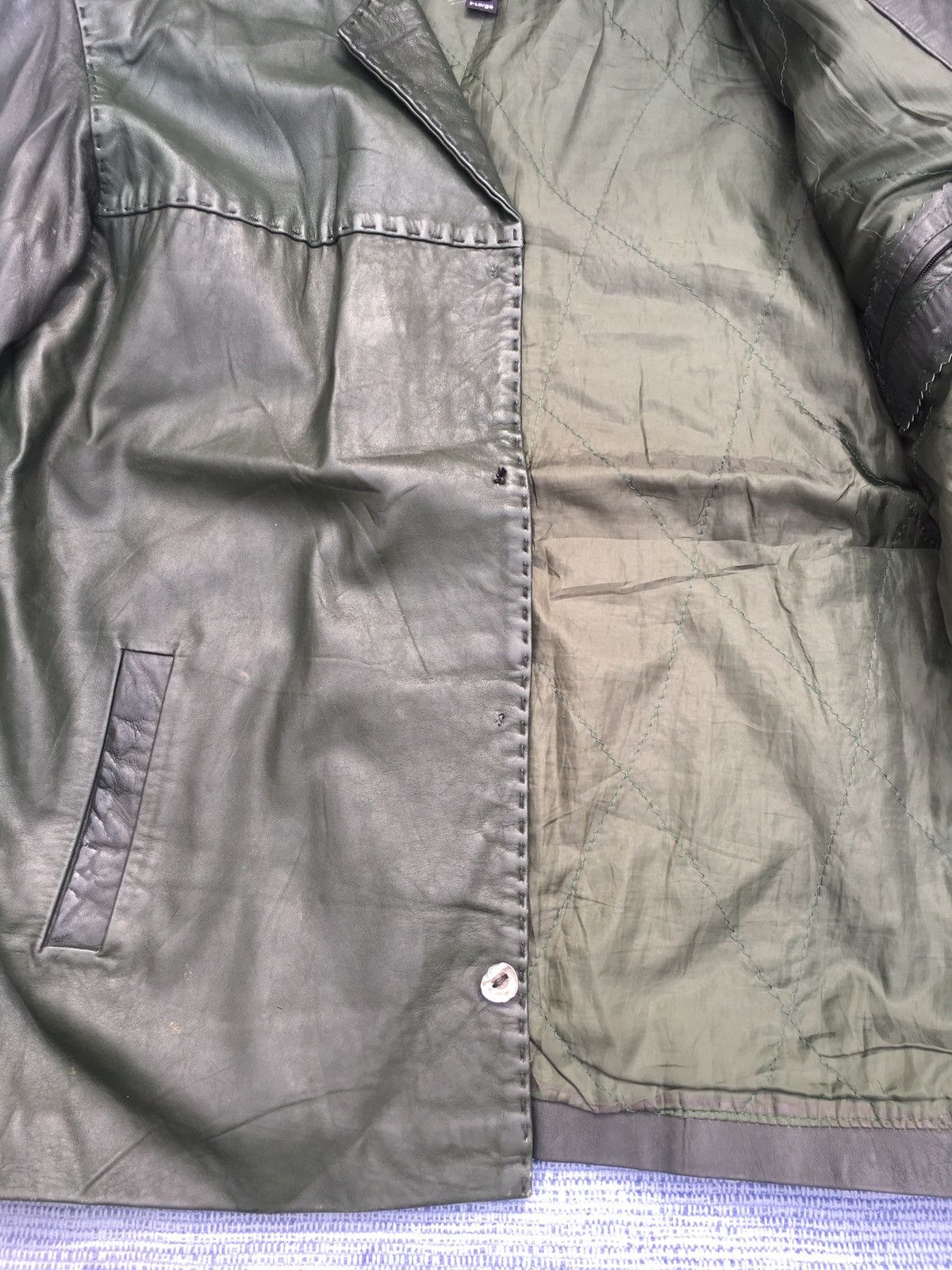 Vintage 80s fiker leather craft jacket Size US XL / EU 56 / 4 - 7 Thumbnail