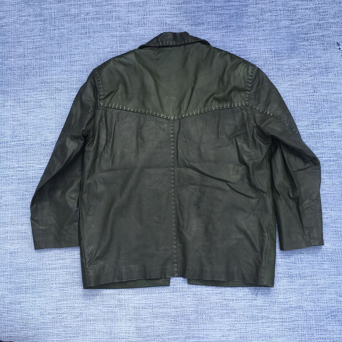 Vintage 80s fiker leather craft jacket Size US XL / EU 56 / 4 - 8 Thumbnail