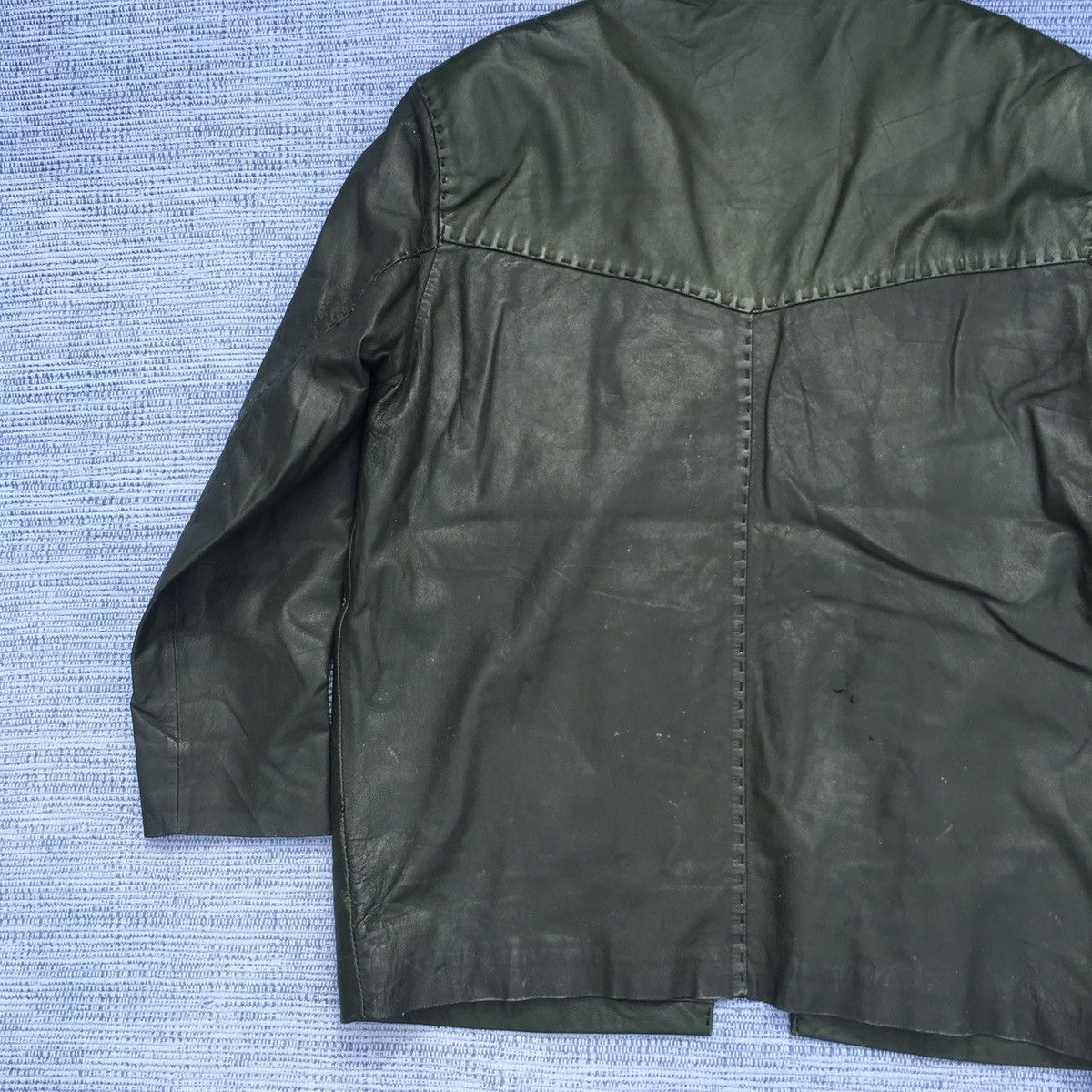 Vintage 80s fiker leather craft jacket Size US XL / EU 56 / 4 - 11 Thumbnail