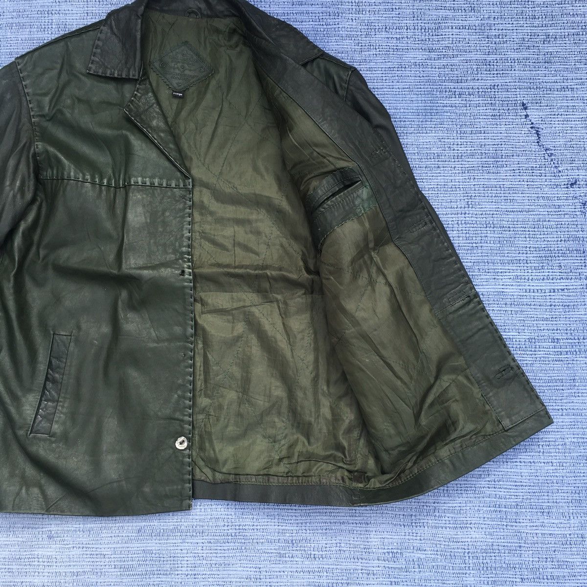 Vintage 80s fiker leather craft jacket Size US XL / EU 56 / 4 - 6 Thumbnail