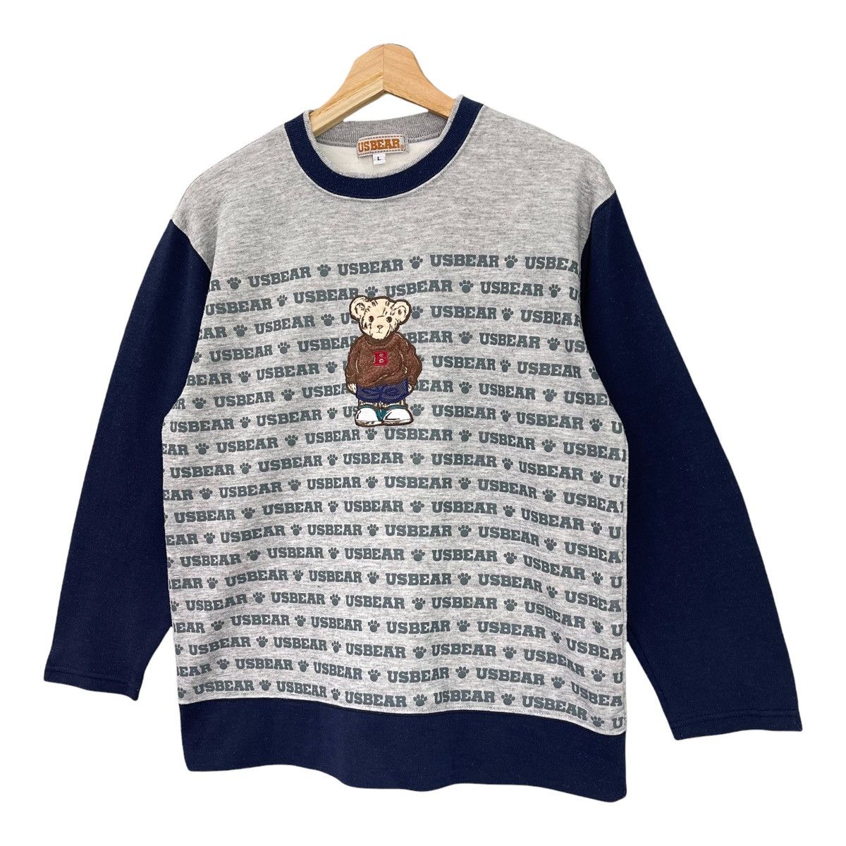 Japanese Brand Us Bear Big Logo Embroidered Crew Neck Sweatshirt size M Size US M / EU 48-50 / 2 - 3 Thumbnail
