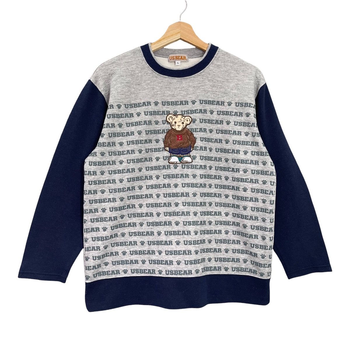 Japanese Brand Us Bear Big Logo Embroidered Crew Neck Sweatshirt size M Size US M / EU 48-50 / 2 - 1 Thumbnail