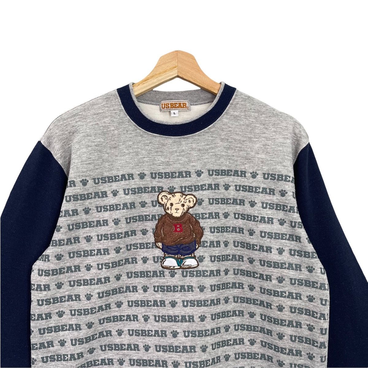 Japanese Brand Us Bear Big Logo Embroidered Crew Neck Sweatshirt size M Size US M / EU 48-50 / 2 - 4 Thumbnail