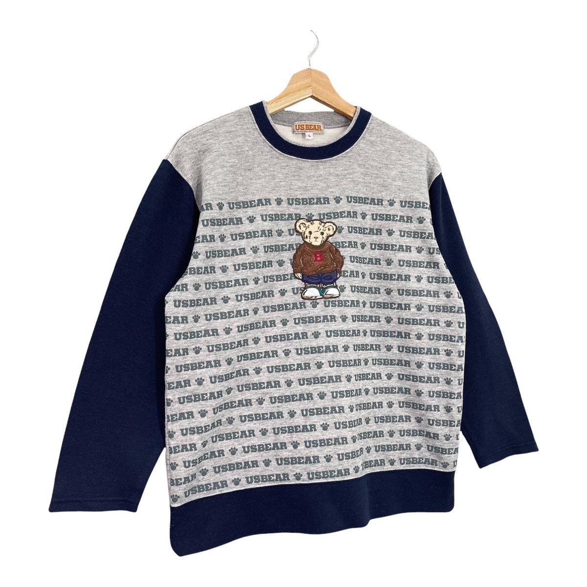 Japanese Brand Us Bear Big Logo Embroidered Crew Neck Sweatshirt size M Size US M / EU 48-50 / 2 - 2 Thumbnail