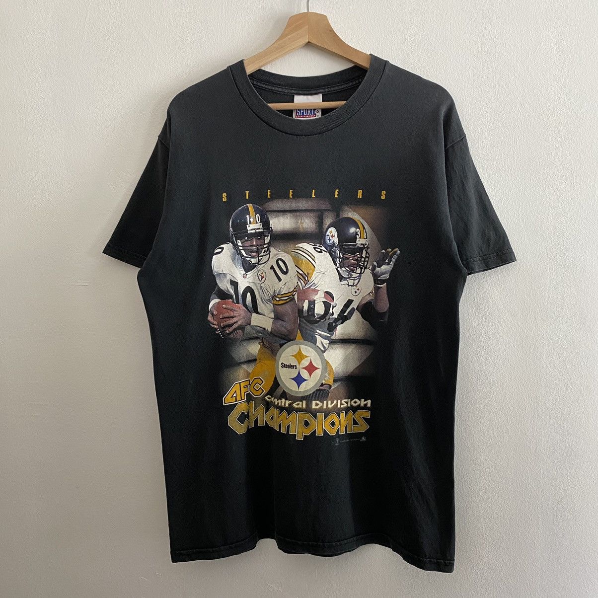Vintage Steelers AFC Central Division Champions NFL Tees L