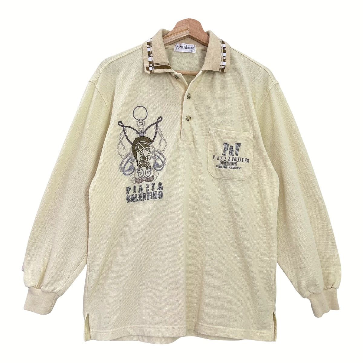 Designer × Valentino Vintage 90’s Piazza Valentino Collar Longsleeve Size M Size US M / EU 48-50 / 2 - 1 Thumbnail