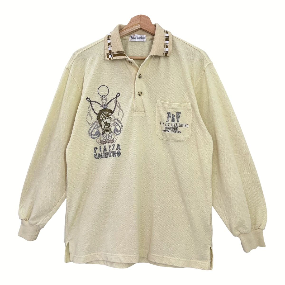 Designer × Valentino Vintage 90’s Piazza Valentino Collar Longsleeve Size M Size US M / EU 48-50 / 2 - 3 Thumbnail