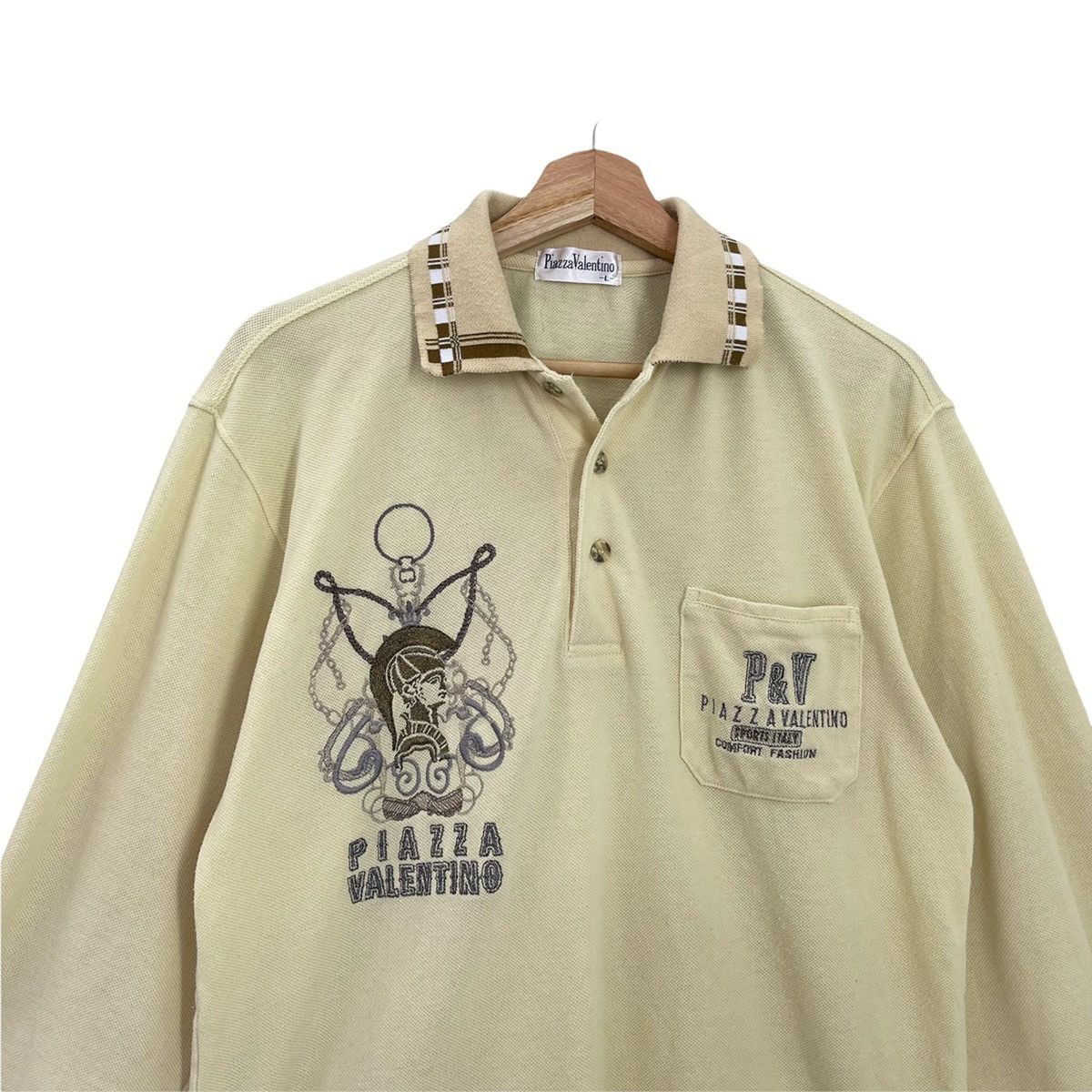 Designer × Valentino Vintage 90’s Piazza Valentino Collar Longsleeve Size M Size US M / EU 48-50 / 2 - 4 Thumbnail