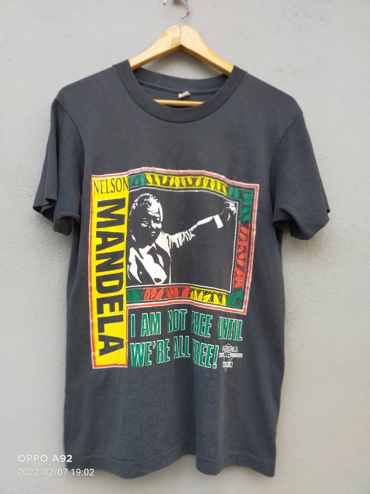 Vintage Vintage Nelson Mandela Peace Freedom Tour Tee Size US M / EU 48-50 / 2 - 1 Thumbnail
