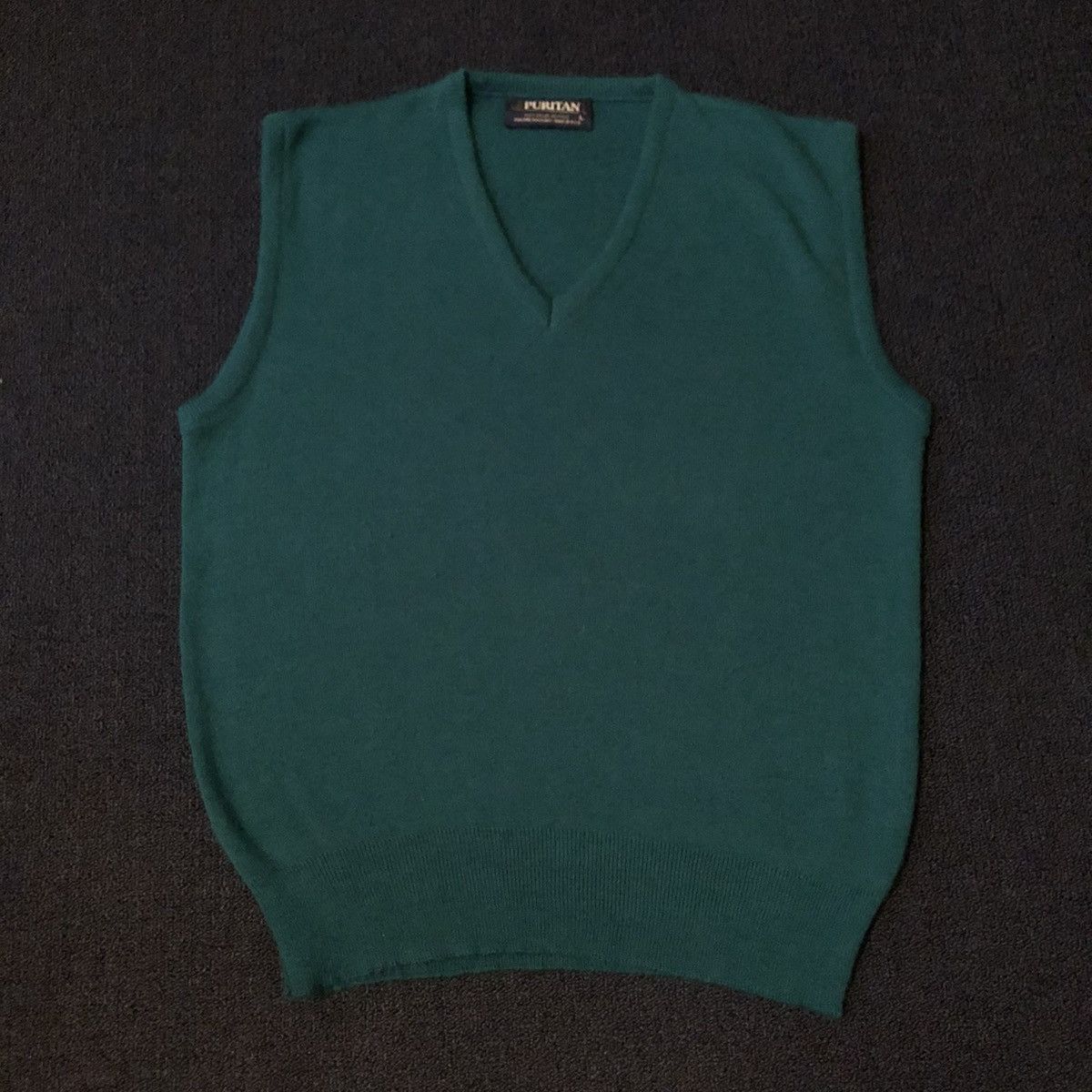 Vintage Vintage 1980s Puritan V Neck Orlon Acrylic Sweater Vest USA Size US L / EU 52-54 / 3 - 2 Thumbnail