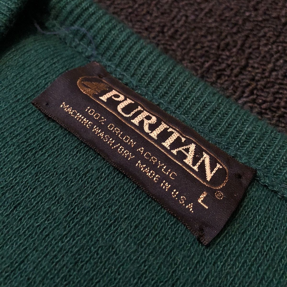 Vintage Vintage 1980s Puritan V Neck Orlon Acrylic Sweater Vest USA Size US L / EU 52-54 / 3 - 4 Thumbnail