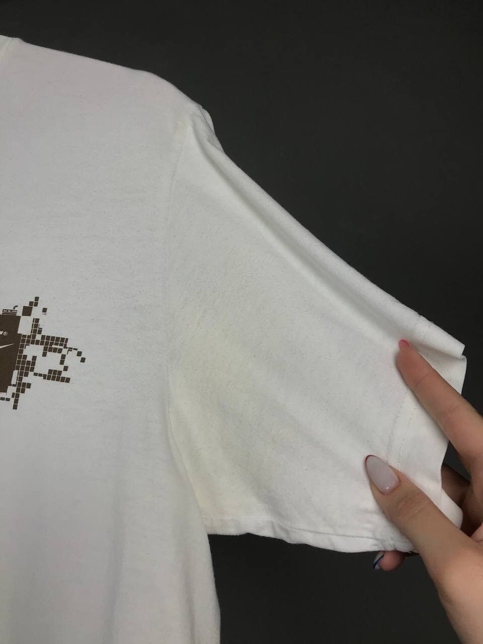Nike × Vintage Nike swoosh streetwear vintage center logo tee Size US L / EU 52-54 / 3 - 5 Thumbnail
