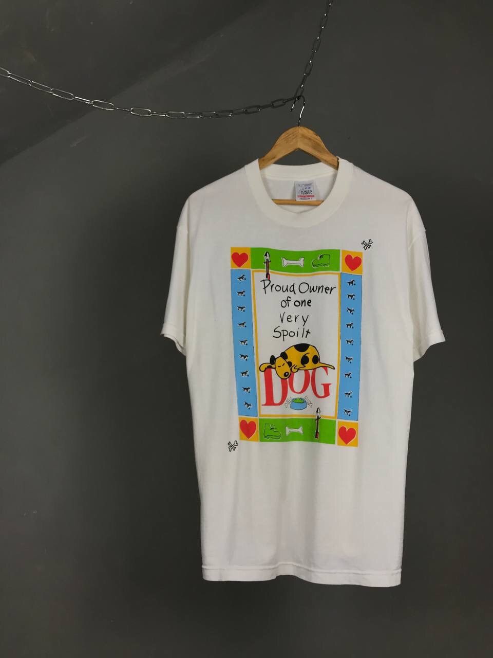 Vintage Dog animal streetwear vintage art tee Size US L / EU 52-54 / 3 - 1 Thumbnail