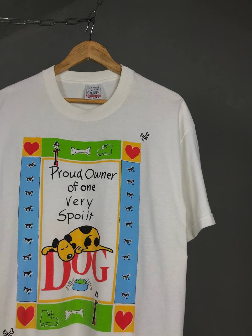 Vintage Dog animal streetwear vintage art tee Size US L / EU 52-54 / 3 - 2 Thumbnail