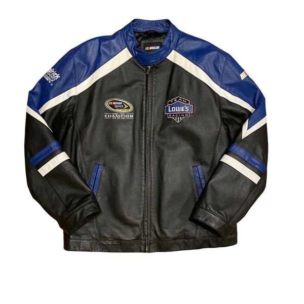 Vintage Vintage Like New NASCAR Jimmy Johnson leather racing jacket ...