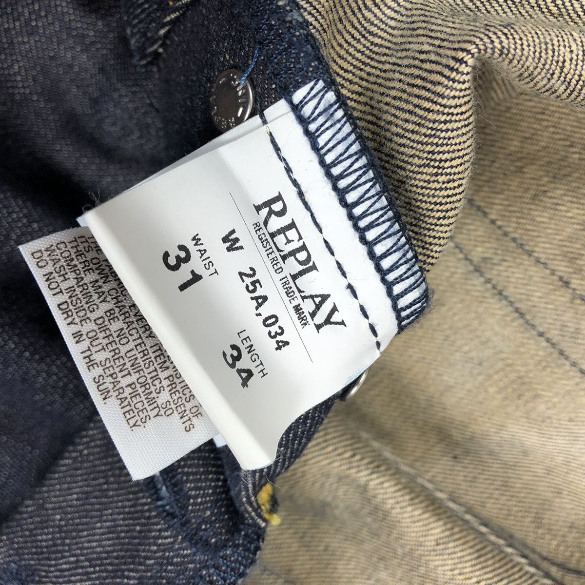 Replay NWT Replay Selvedge Denim Jeans 31x34 Size US 31 - 12 Thumbnail