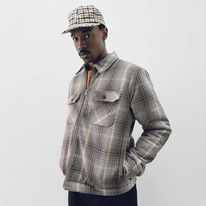 Stussy Heavy Brush Plaid Zip Up Shirt | Grailed