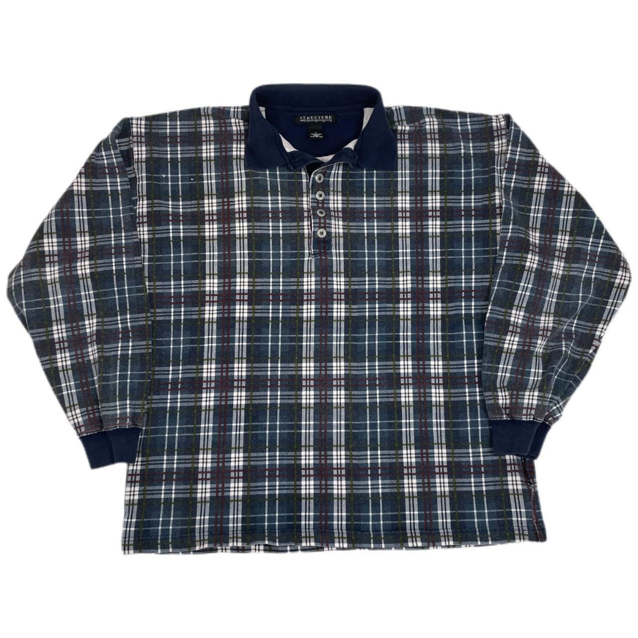 Vintage Vintage Structure plaid rugby shirt Grailed